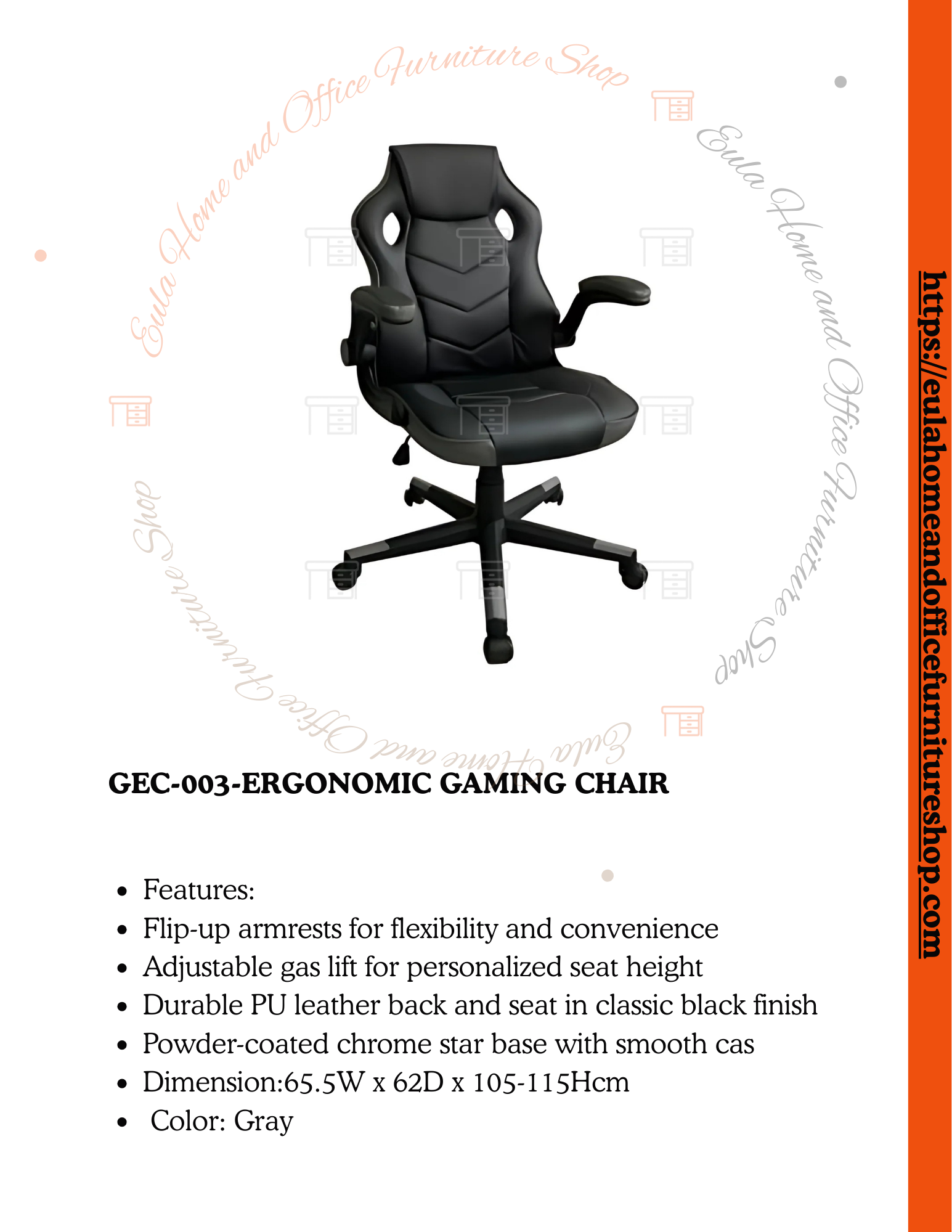 GEC-003-ERGONOMIC GAMING CHAIR